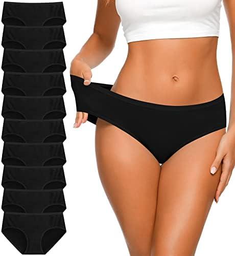 Eiggam Women's Cotton Bikini Panties,High-Cut Full Coverage Stretch Cool Underwear for Women, Size XL