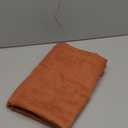 Linen Valance for Windows 2 Panels, Terracotta Rod Pocket Light Filtering Semi Sheer Soft Linen Window Treatment Drapes Farmhouse Burlap Rustic Curtains for Kitchen Living Room,54x18 inch