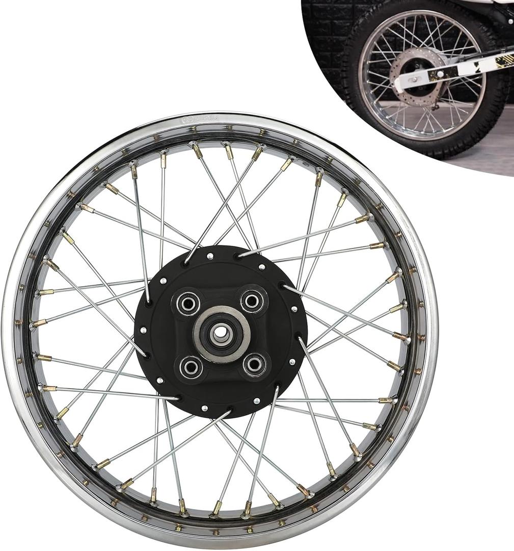 Rear Wheel Rim for Hawk 250,18-2.15 Alloy Steel Motorcycle Hub Rims with Spoke for Hawk250/Hawk 250cc