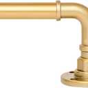 3/4 Inch Adjustable Industrial Curtain Rod Set, 30 to 84 Inches, Heavy Duty Drapery Rods for Indoor and Outdoor, Gold