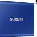 SAMSUNG T7 Portable SSD, 2TB External Solid State Drive, Speeds Up to 1,050MB/s, USB 3.2 Gen 2, Reliable Storage for Gaming, Students, Professionals, MU-PC2T0H/AM, Blue