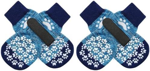 EXPAWLORER Anti Slip Dog Socks to Prevent Licking Paws, Dog Shoes for Hot Pavement, Dog Booties for Small Medium Large Senior Dogs, Traction Control Dog Boots & Paw Protectors for Hardwood Floors