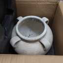 Rustic Ceramic Vase with Handles – Antique-Style Beige Farmhouse Pottery Decorative Urn for Table Centerpiece, Mantel, Shelf, or Entryway Home Décor