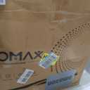 COMAX Boneless Futon Sofa Bed, 59" Small Low-Profile Floor Couch, Black