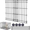 Dog Crate Divider Panel,Include 2 Metal Panels,4 Connecting Rods and 4 Spacers,Adjustable Metal Pet Kennel Divider,16.9''H,Adjustable Width 11.8"-20.86",Fit for Most Dog Crate (Crate NOT Included)