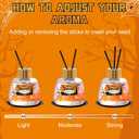 Reed Diffuser for Bathroom, Halloween Diffuser, Scented with Flower and 3 Sticks, Long-Lasting Freesia Fragrance with Anti-Slip Mat for Home, Bathroom Shelf Decor, 100ml