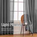 Pinch Pleated Sheer Curtains 84 Inch Length, Semi Voile Sheer Curtains for Bedroom Living Room Pinch Pleated Soft Touch Light Filtering Drapes(Gray, 42 W x 84 L, 2 Panels)