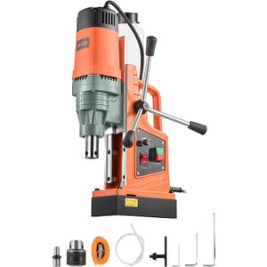 VEVOR 1550W Mag Drill Press, 2" Core Drilling Machine, 2922 lbf 0-550 RPM Variable Speed Portable Magnetic Drill, Heavy Duty Metal Hole Cutter for I-Beam Steel Fabrication, Workshop & DIY Work
