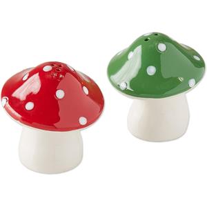 Design Imports DII Ceramic Salt & Pepper Shaker Set, Mushrooms