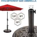 Jarka&Co Patio Patio Umbrella Base Stand - 20 lbs 16.5" Heavy Duty Outdoor Umbrella Stand, Market Umbrella Holder for Pool, Garden, Backyard, Beach, No Water or Sand Required, Round Bronze