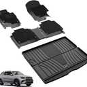 3W Floor Mats(with Carpets) & Cargo Liner Fit for Mercedes Benz GLE 2020-2026 5 Seats SUV, TPE All Weather Custom Fit Floor Liners Carpet and Trunk Mat for Benz GLE Waterproof(Not Fit for Coupe/W167)