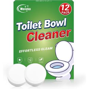 Toilet Bowl Cleaner Tablets with Bleach 12 PACK Powerful Formula to Eliminate Limescale & Rust