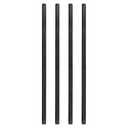 PIPE DECOR 3/4” x 30” Black Steel Plumbing Pipe, Pre Cut, Industrial Steel Grey Fits Standard 3/4 Inch Threaded Black Malleable Iron Fittings, Build Vintage DIY Furniture, 3 Pack