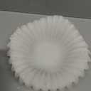 Braxio White Decorative Bowl – Resin Ruffle Bowl for Entryway, Dining Table Centerpiece, Fruit or Key Holder for Modern Home Decor, 12 Inch Art Deco Style