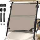 Golf Cart Windshield 3/16" (5MM) Thicken Upgraded for 2014-Up EZGO TXT with 1"1" Strut Rail Front Folding Windscreen Replacement to Shatterproof & Shield UV, Easy Installation - Tinted