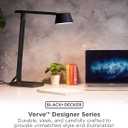 PureOptics LED Verve Designer Desk Lamp with USB Charging Port, True White LED + 16M RGB Colors