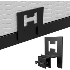 Upgraded Anti-Slip Mattress Gaskets, 6 Pcs Metal Mattress Noneslip Brackets Holder-Elegant Black Finish, Secure Mattress in Place, Prevent Slipping, Easy Install, Home & Dorm Use
