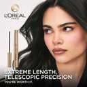 LOreal Paris Makeup Original Telescopic Mascara, Separating Mascara Volume and Length Formula, Washable, Blackest Black, 0.27 Fl Oz., 1 Count