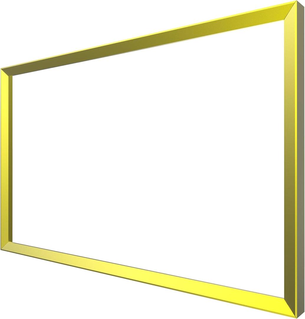 Aluminum Alloy Decorative Frame case for Echo Show 21 (Yellow Golden)