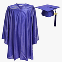 Newrara Unisex Shiny Kindergarten Graduation Gown Cap with Tassel Size 27"