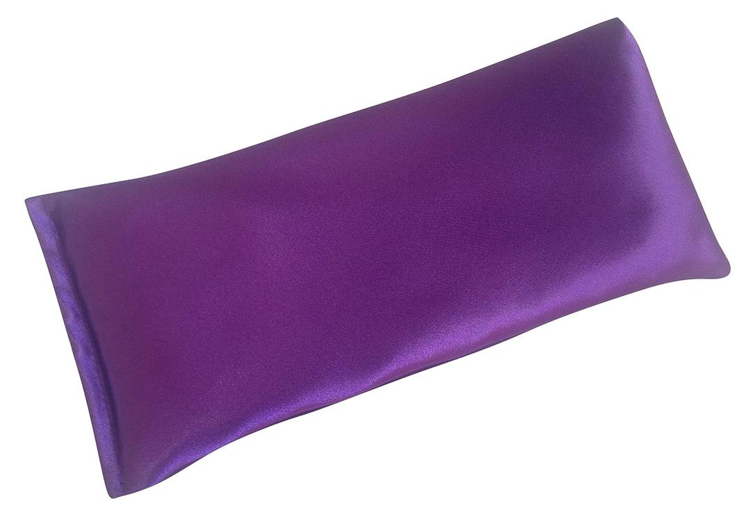 AyaZen Lavender Eye Pillow- Silky Eye Pillow for Yoga, Meditation Relaxation. This Eye Mask Is Perfect for Sleeping. Made of Lavender Flowers Organic Flax Seed. Get One for Yourself or As a Gift. (Purple)