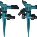 2 Pcs 360 Water Sprinkler Lawn Sprinklers for Garden Sprinklers for Yard Irrigation 3600 Square Feet
