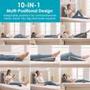 4Pcs Wedge Pillow Set for After Surgery,Acid Reflux Relief, Adjustable Bed Wedge Pillows for Sleeping,Anti Snore, Memory Foam Triangle Pillow for Back&Neck&Shoulder Pain Relief, White&Grey