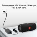 Replacement 19V 65W JBL Xtreme 2 Charger - for JBL Xtreme Portable (Black,Blue,Red) Wireless Bluetooth Speakers/JBL Xtreme/JBL Xtreme 2 / JBL Xtreme 2 Special Edition