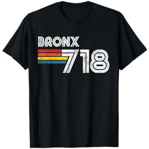 Vintage Bronx T-Shirt | Proud 718 New York City State Gift T-Shirt XL