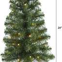 Nearly Natural 2ft. Green Artificial Christmas Tree with 35 LED Lights and 72 Bendable Branches