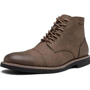 Vostey Men Boots Leather Cap Toe Casual Boots Chukka Fashion Dress Boots for Men (10, Bmy8208-black)