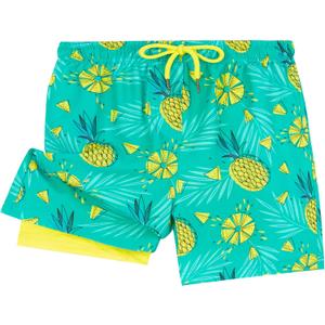 UMELOK Boys Swim Trunks with Compression Liner Toddler Bathing Suit