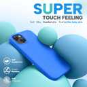 Miracase Designed for iPhone 13 Case, with Tempered Glass Screen Protector, [Soft Anti-Scratch Microfiber Lining], Shockproof Liquid Silicone Rubber Phone Case for 13 6.1 inch, Mediterranean Blue