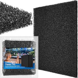 Borlech Aquarium Bio Filter Sponge Pad - Cut-to-Size Aquarium Filter Media for Fish Tank, Pond, Sump - Mechanical & Biological Filtration (18.5"x18.5"x0.8", 20PPI, 1 Pack)