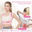Posture Corrector for Women, Invisible Under Clothes Adjustable Upper Back Brace for Neck & Shoulder Pain Relief, Back Straightener for Hunchback, Slouching & Office Use