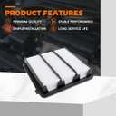 GoaMotors Engine Air Filter and Cabin Air Filter Replacement Compatible with Honda Civic 1.5L 2022-2024, Replace 17220-64A-A00, 80291-TF3-E01