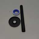 Ceiling Mount Shower Arm with Flange, 8 Inch Round Straight Extension Arm Pipe Replacement for Rain Shower Head & High Pressure, Stainless Steel, Matte Black