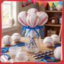 Seenelling 72 Pcs Baseball Party Favors Bulk for Kids Toys Lollipop Stationery Set Contains Baseball Beach Balls Stress Balls Pencils for Kid Birthday Gift Classroom Prizes Set Goodie Bag Fillers