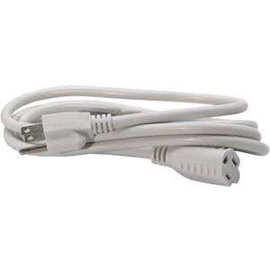 6-Foot White Power Extension Cord EXTCORD6FT-WH, Plug Extension Outlet Supports 2-Prong and 3-Prong Devices, Heavy-Duty Power Cord with Single Electrical Outlet
