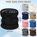 Winter Neck Warmer Gaiter: Windproof Thick Fleece Lined Warm Neck Scarf for Skiing Cycling Snowboarding for Men Women (Black)