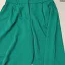 FUNYYZO Wide Leg Pants Women's High Elastic Waisted in The Back Business Work Trousers Long Straight Suit Pants (Green, L)