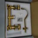 SITGES Antique Wall Faucet,Two Handle Bathroom Sink Wall Mount Faucet with Rough in Valve Included,Gold Brushed