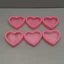 Wesiti 6 Pcs Small Heart Shaped Boxes with Window Valentine's Day Gift Boxes Plastic Storage Container for DIY Projects Presents Candy Jewelry Mother's Day Gifts(Pink)