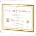 Clear Acrylic Frame, Fits 8.5x11, 11x14 and a4 Size Picture or Certificate, No Drill Wall Mounted Photo Frames, Self Adhesive Diploma Frames with Magnetic, Full Frame-11.6x14.6 Inch