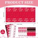 3 x 4 Packs Galentine's Day Tablecloths Decorations 54 x 108 Inch Red Heart Happy Galentine's Disposable Plastic Waterproof Tablecloths for Valentine's Weddings Birthday Party Picnic