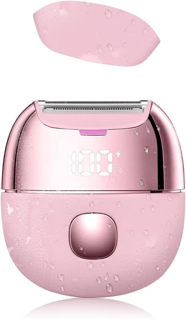 Electric Razors for Women, Mini Electric Shaver for Women,Rechargeable Portable Cordless Shaver for Legs, Wet/Dry Razor Grooming Kit, Bikini Trimmer for Lady Grooming Sensitive Skin (Pink)