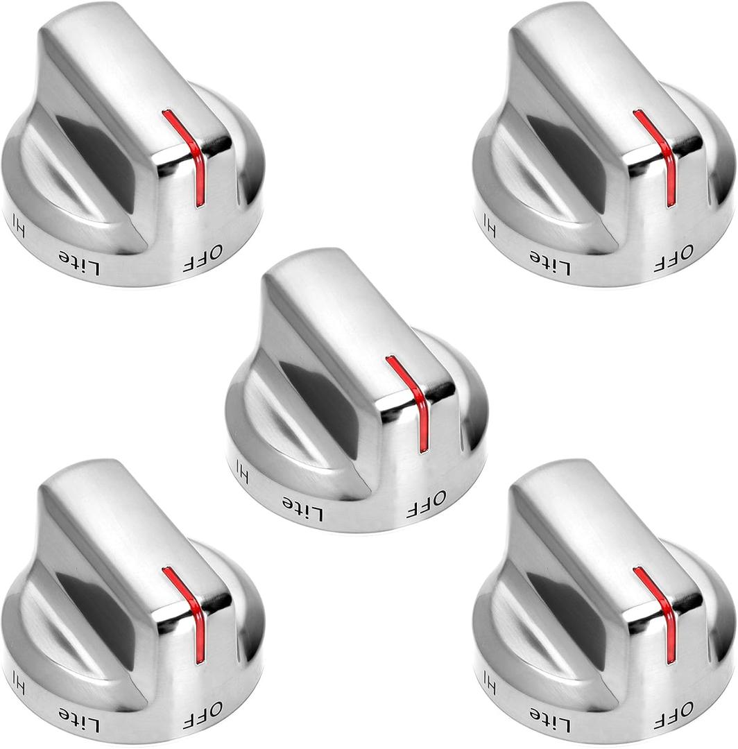 DG94-02141A (5PCS) for Samsung Stove Knob Replacement, DG94-02141A Knob Repalce AP6329515 PS12394473, Compatible with NX58M6630SS/AA, NX58M6630SS/AA-00, NX58M6630SS/AA-01, NX58R6631SS/AA-00