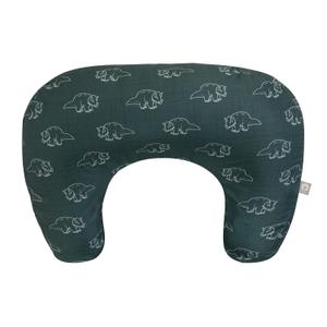 Boppy Nursing Pillow, Forest Green Dinos, Larger, More Supportive Pillow for Breastfeeding and Bottle Feeding; Firmer Fill, Higher Lift, Larger Area Than Original Nursing Pillow; JPMA Certified
