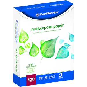 Printworks Multipurpose Paper, 20 Pound, 92 Bright, 500 Sheets, 8.5x11 Inches 