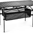 Lightweight Aluminum Folding Camping Table (47 x 21.65 x 26.7), Portable Roll-Up Design for Outdoor, Camping, Beach, BBQ, Patio, and Picnic, Durable & Waterproof with Carrying Bag (Large)